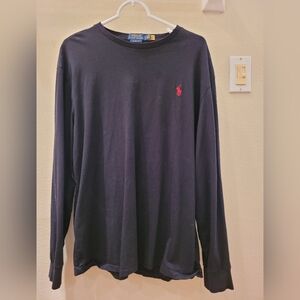 Black longsleve with red Polo details on back